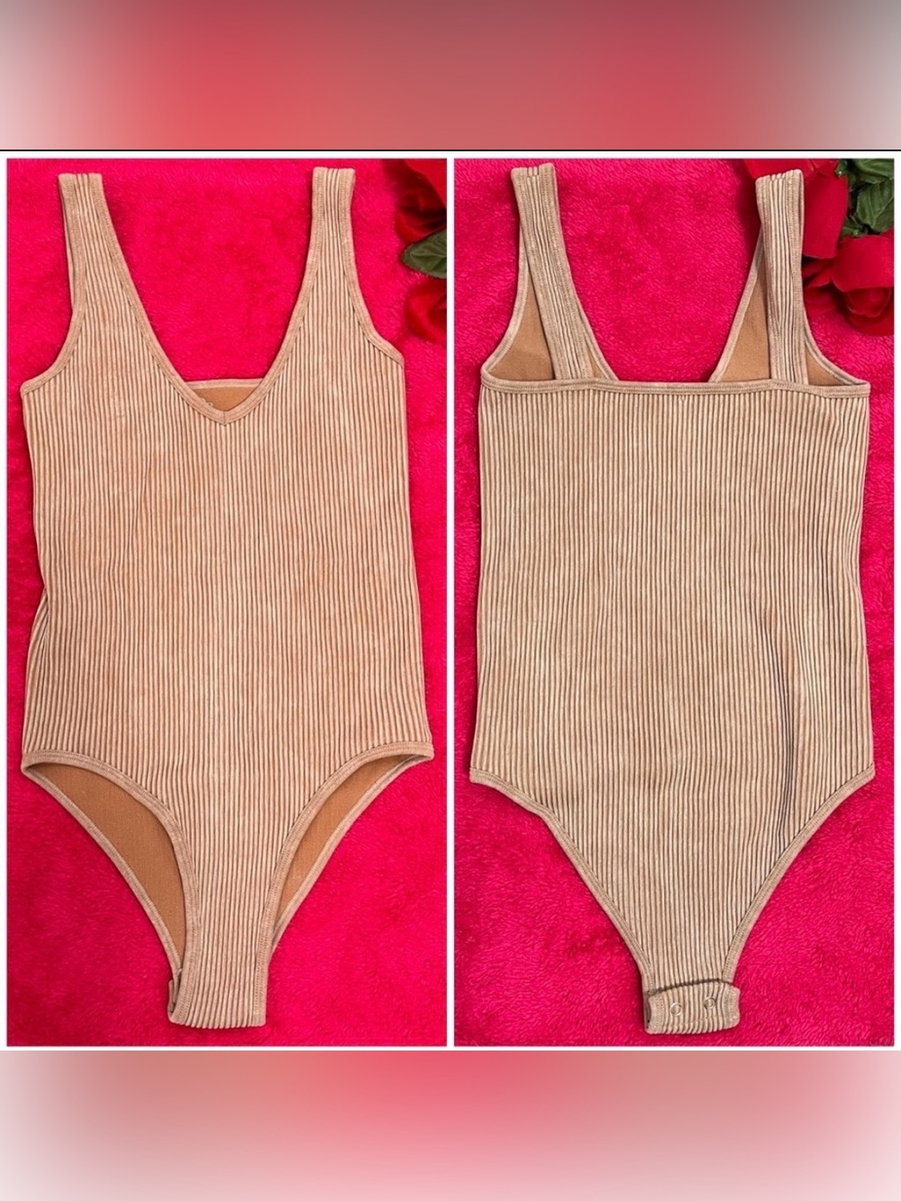AURA Tan Bodysuit Size S/M